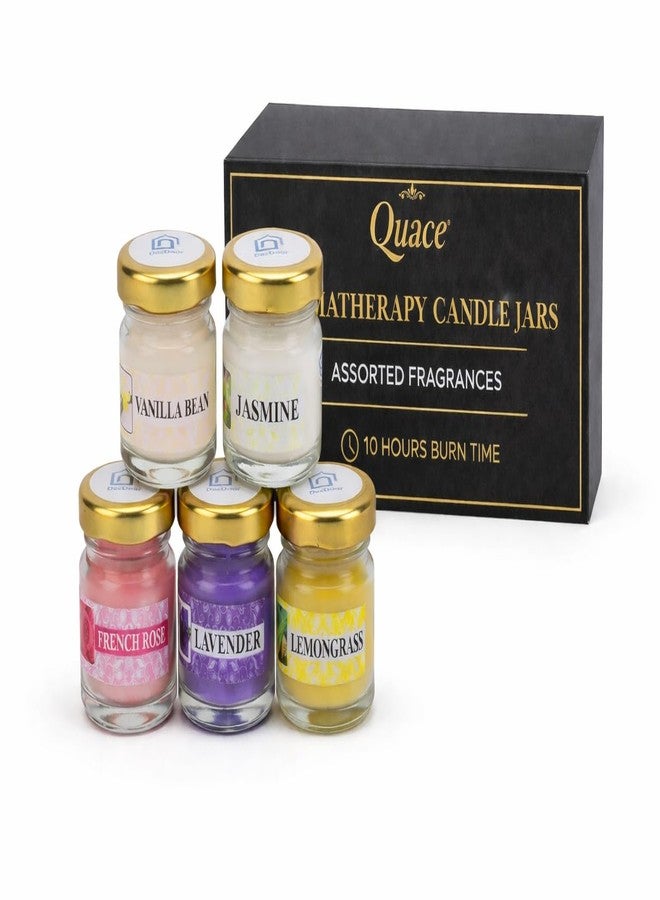 Quace Wax Mini Candle Jars Scented I Pack of 6 Mini Jar,Aromatherapy - Image 1